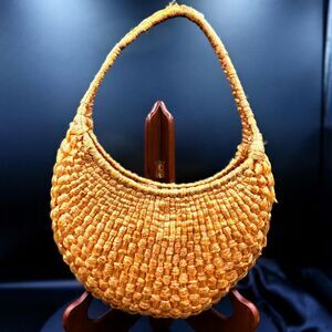 Vintage Josef Golden Woven Purse Raffia Handbag